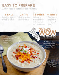ReadyWise Simple Kitchen Soup Sampler variety packets ideal for quick dinners.