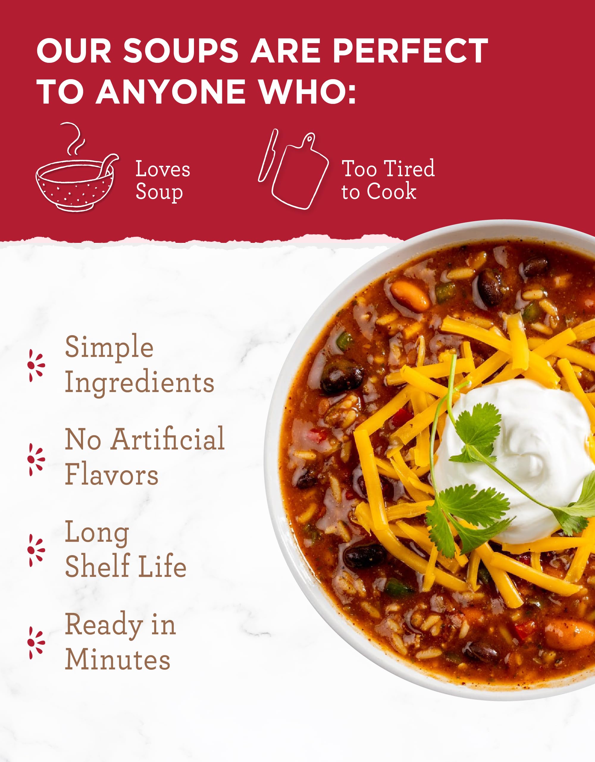ReadyWise Soup Sampler gluten-free options bowls for convenient meals.