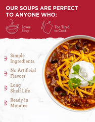 ReadyWise Soup Sampler gluten-free options bowls for convenient meals.