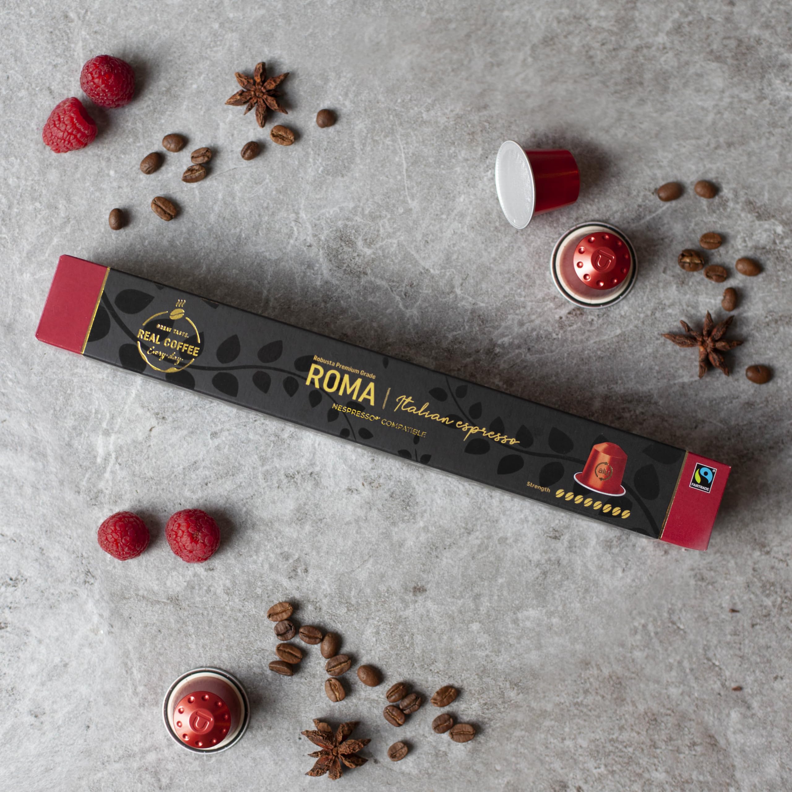 REAL COFFEE GREAT TASTE Nespresso Original-compatible pack keeps flavors fresh