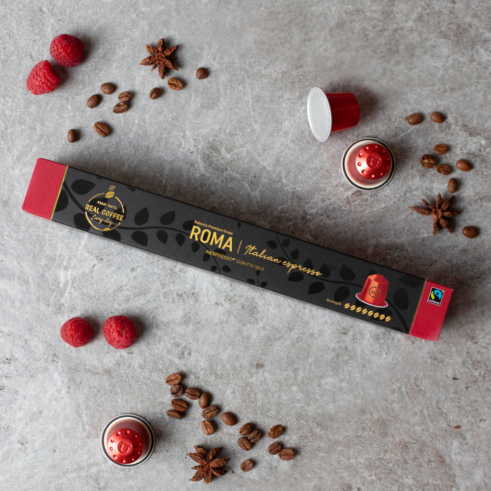 REAL COFFEE GREAT TASTE Nespresso Original-compatible pack keeps flavors fresh