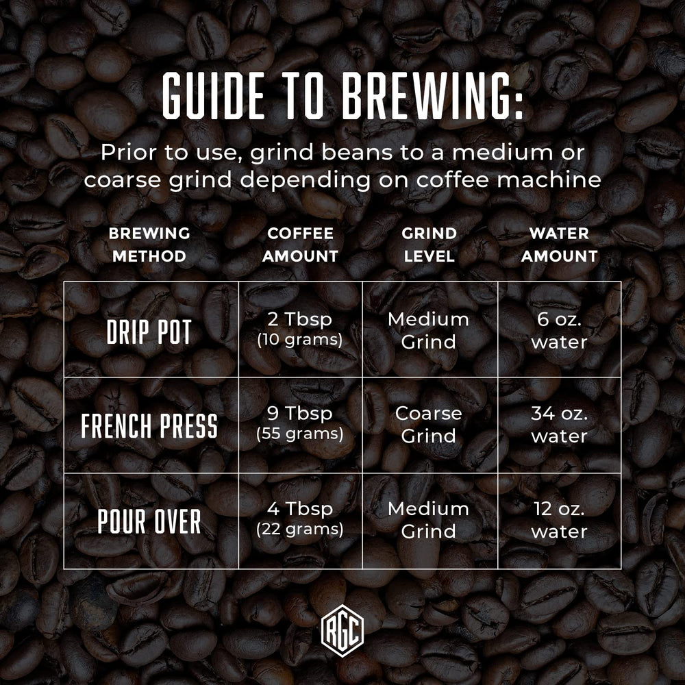 Real Good Coffee Company French Roast brewed cup with rich aroma and depth