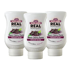 Reàl Infused Exotics Black Cherry Syrup pack of 3 bottles for versatile drinks