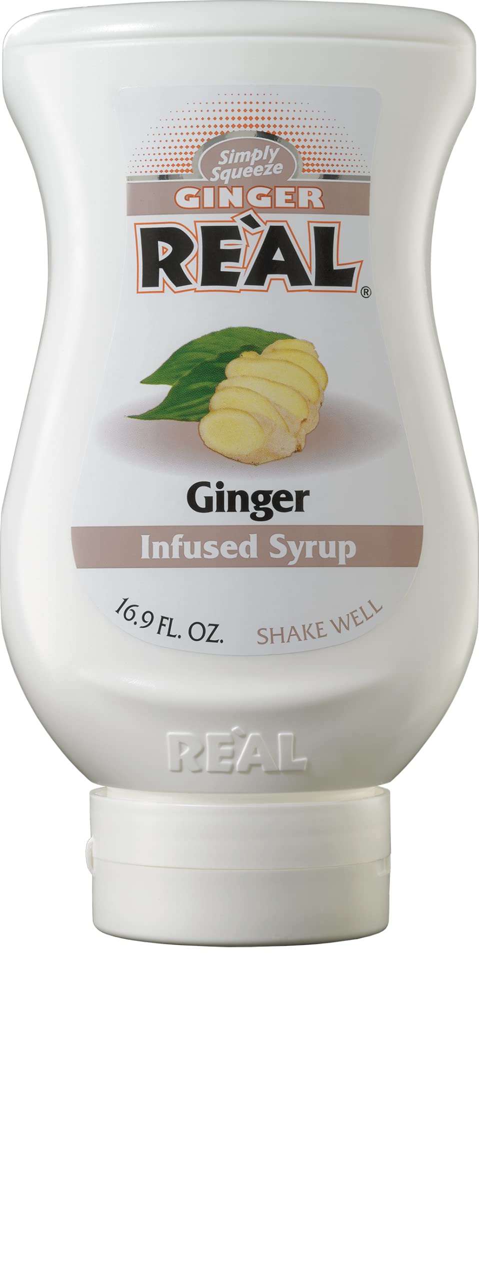 Reàl Ginger Infused Syrup bottle ready for cocktails and mixers.