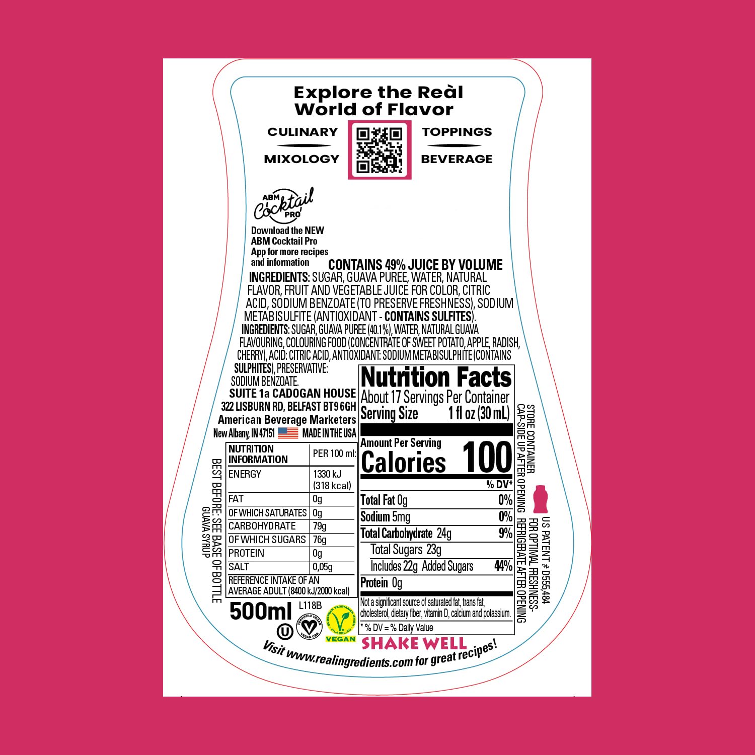 Reàl Infused Exotics Guava Syrup pack of 3 showcases convenient squeeze bottles for quick flavor