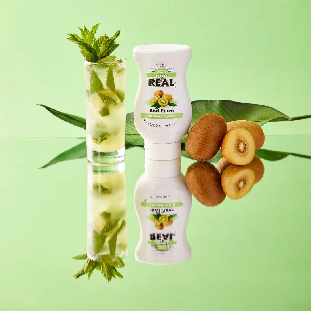 Real Infused Exotics Kiwi Puree Syrup ideal for baking and desserts.