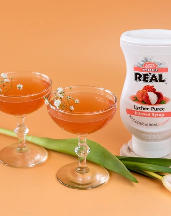 Reàl Infused Exotics Lychee dessert idea showcased for baking.
