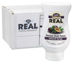 Real Infused Exotics Passion Fruit Puree Infused Syrup bottle for cocktails and desserts