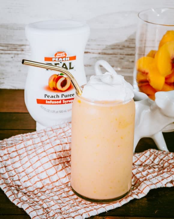 Real Infused Exotics Peach foam cocktail idea