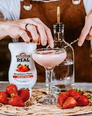Wide-mouth squeeze bottle design enables drip-free pouring.