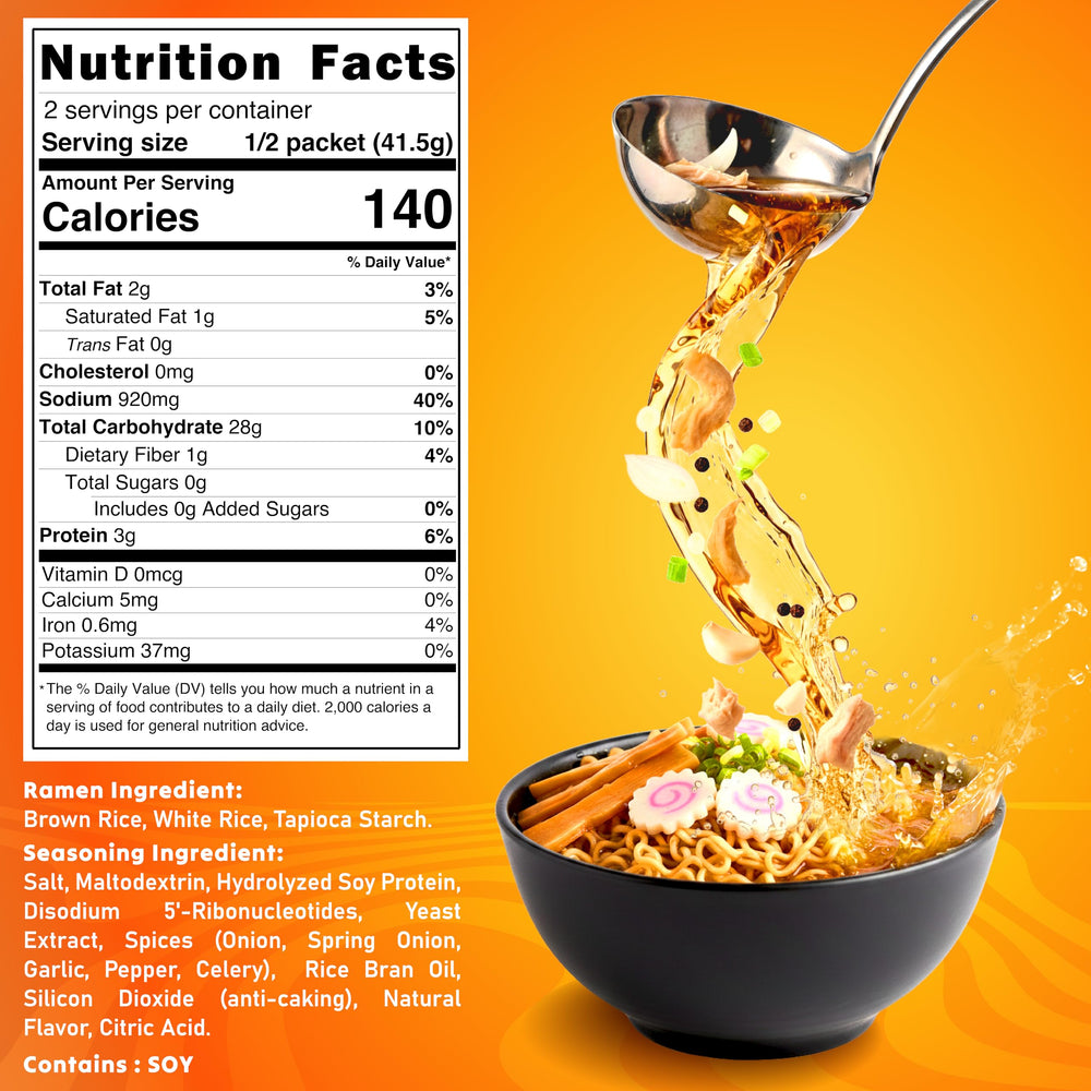 Real Naturals BAMI gluten-free ramen chicken seasoning close-up with rich aroma.