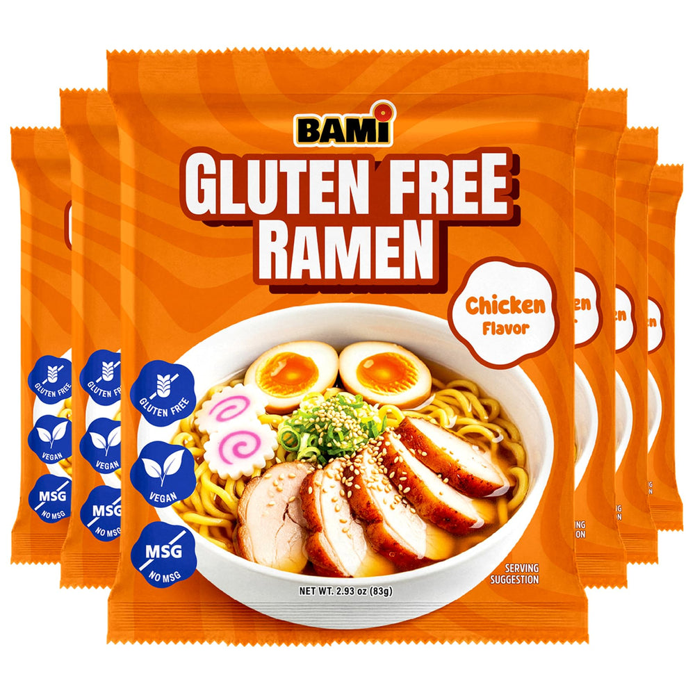 Real Naturals BAMI gluten-free ramen noodles pack for quick vegan meals.