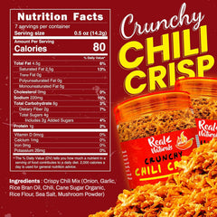 Real Naturals Chili Crisp with garlic and onion crunch, ideal for boosting umami.