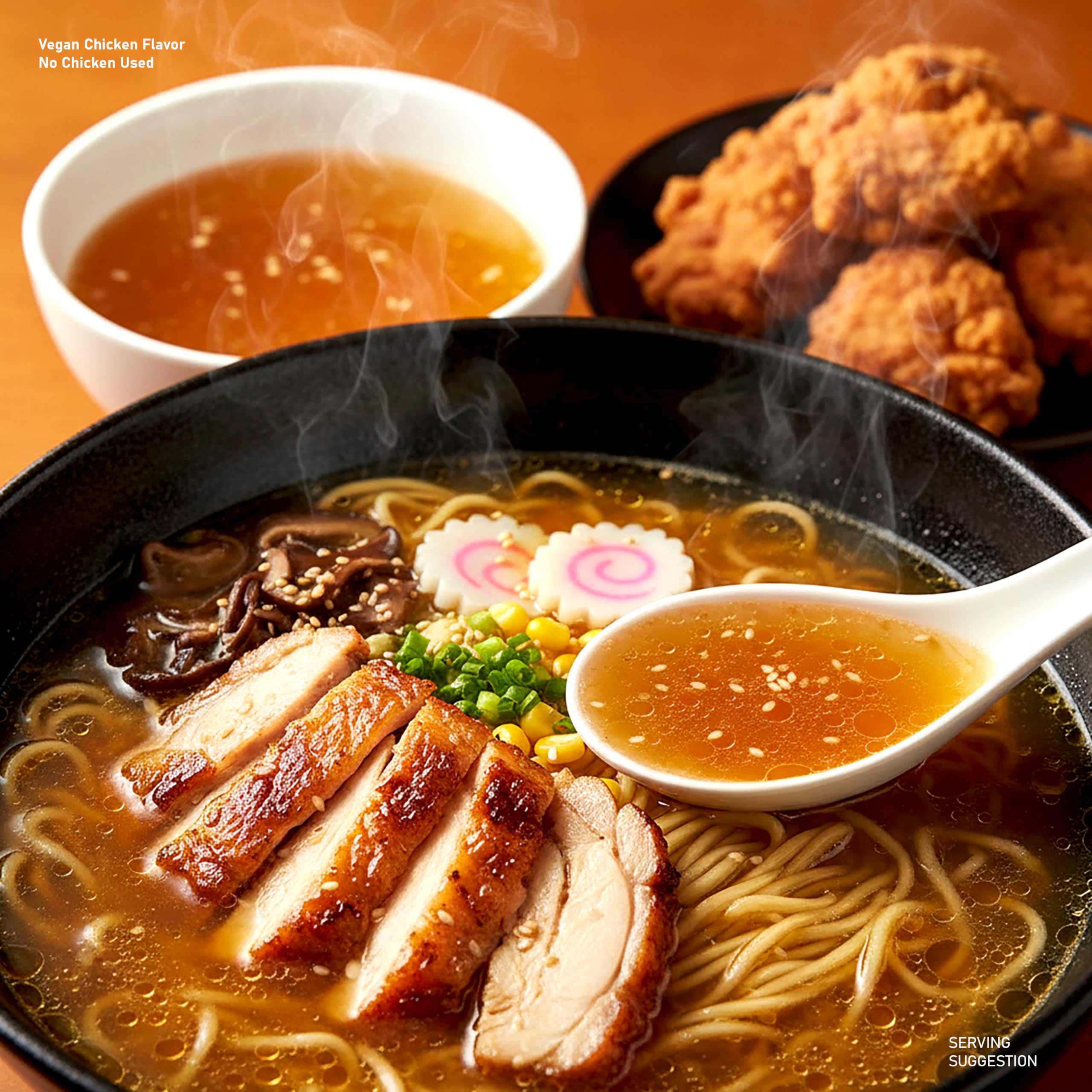 Real Naturals ramen bowl with steaming noodles showcases restaurant-worthy home dining