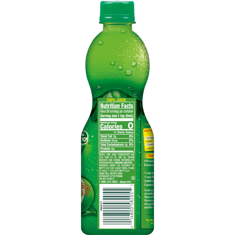 ReaLime lime juice splash in a cocktail shaker.