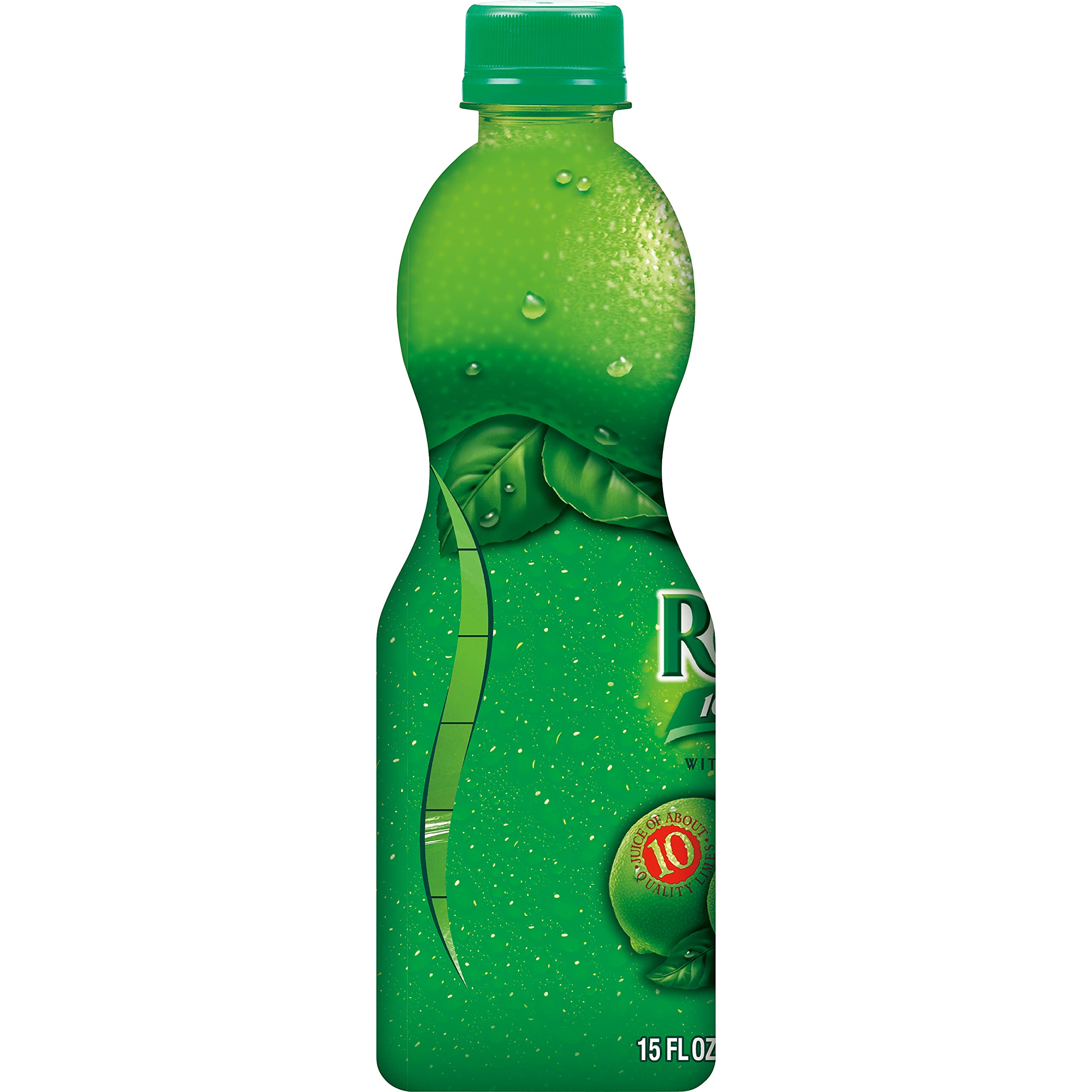 ReaLime lime juice bottle in a bright modern kitchen.