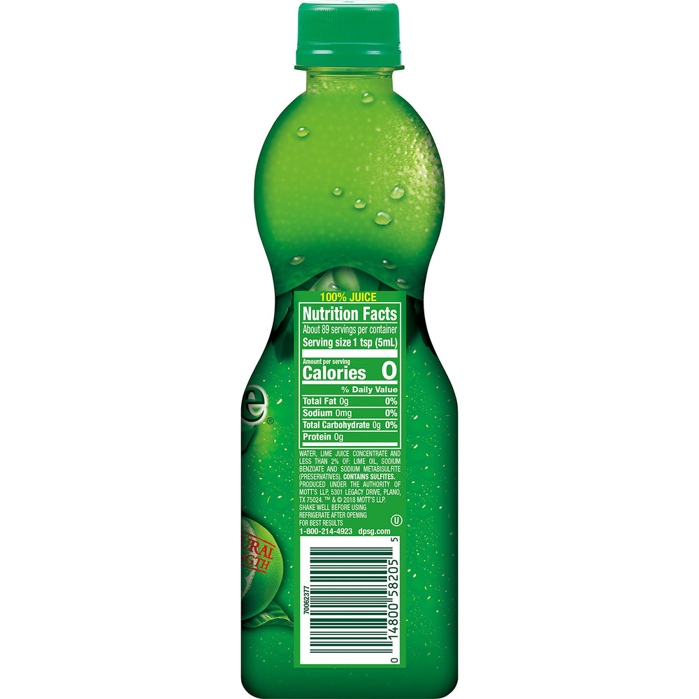 ReaLime lime juice from concentrate being poured into a glass.
