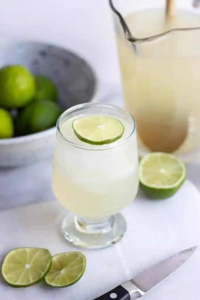 Closeup of Realime Real Lime Juice citrus aroma and fresh zest