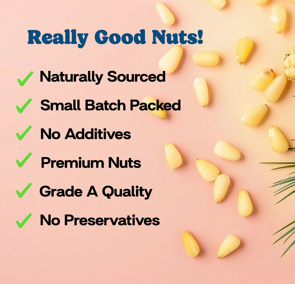 Really Good Nuts pine nuts in a kitchen scene ready for cooking and baking