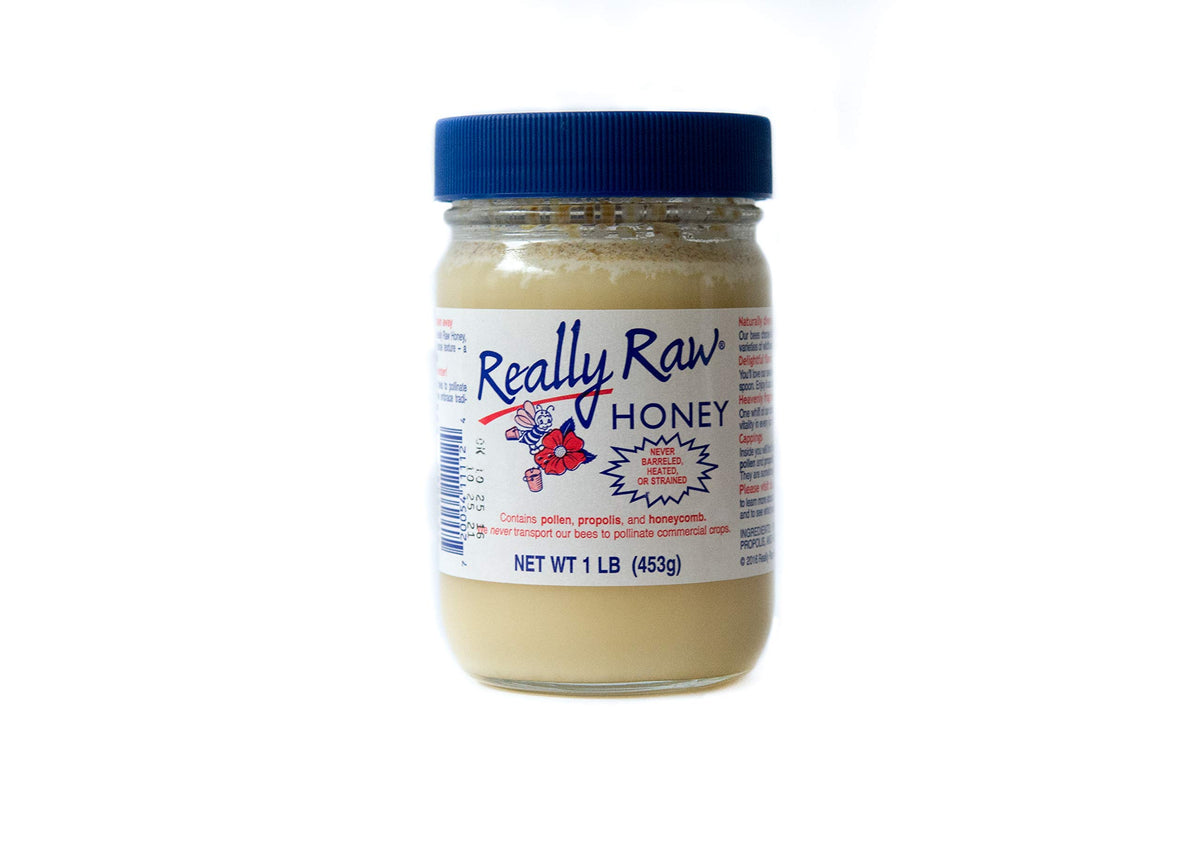 Really Raw Honey jar, straight from the hive for everyday tea sweetness.