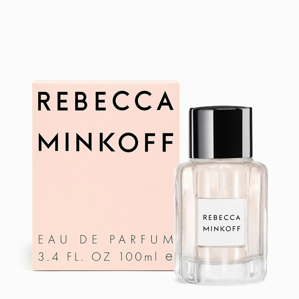 Rebecca Minkoff perfume bottle rests on patchouli base for refined scent