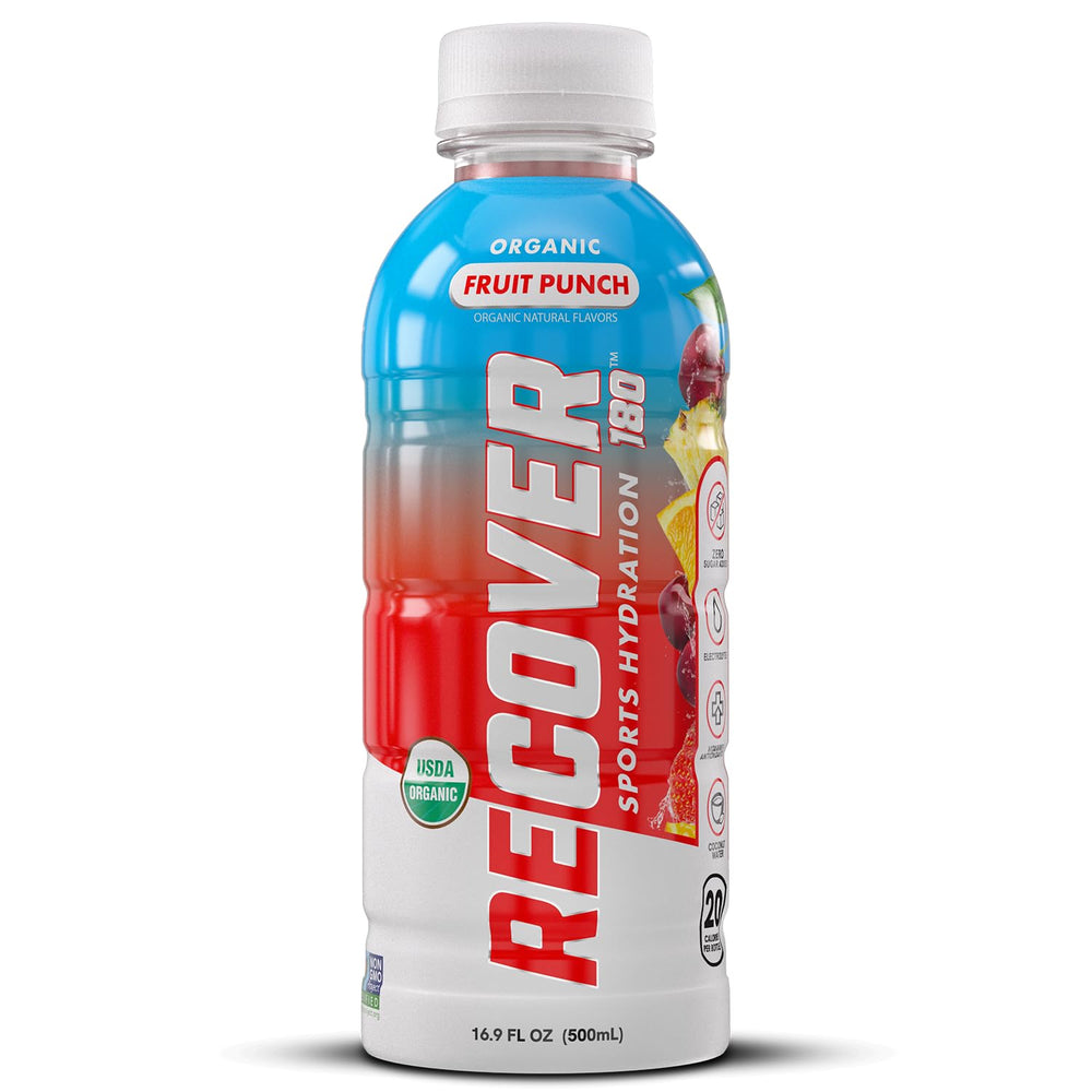 ATHLETE drinking RECOVER 180 during training captures on-the-go hydration support