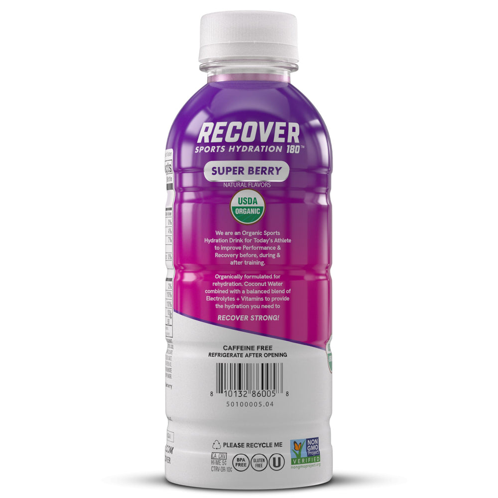 RECOVER 180 vitamins and antioxidants highlighted on label