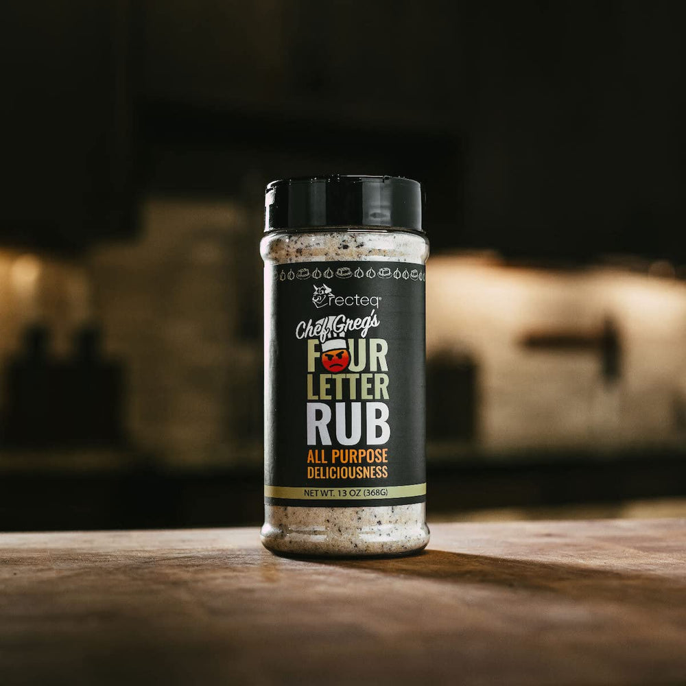 recteq Chef Greg's 4 Letter Rub on smoked pork ribs adds depth and balance.