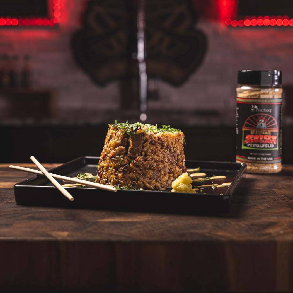 recteq Jody's Asian Persuasion rub seasoning on tray ready to sprinkle