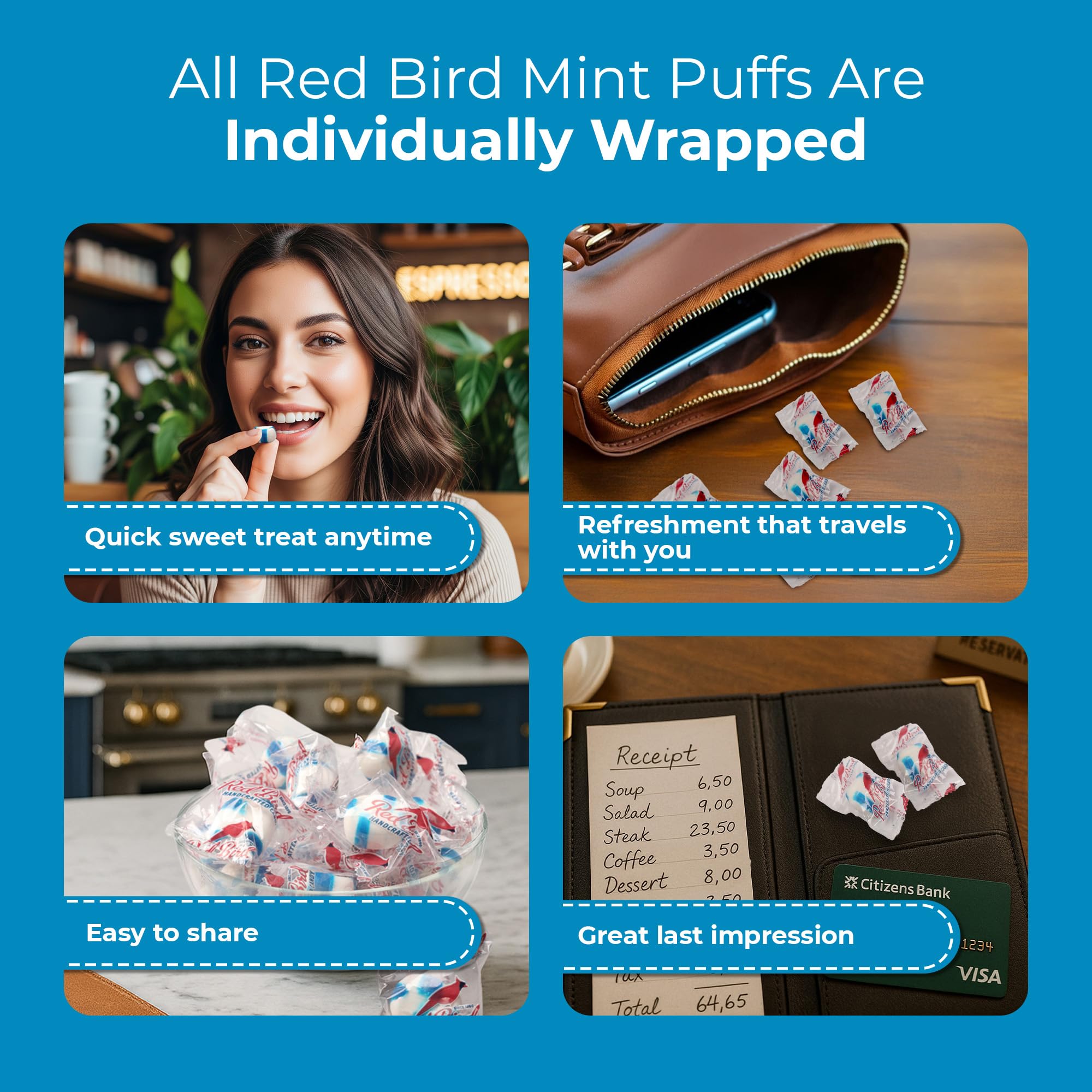 Red Bird Blue Raspberry Candy party favors to color celebrations.