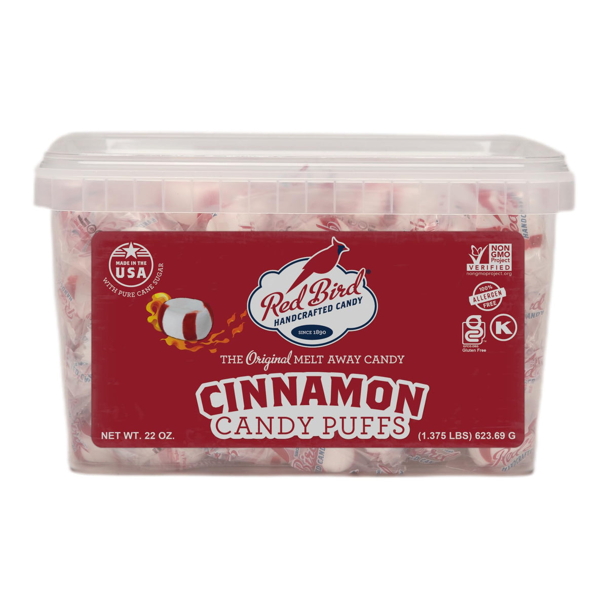 Red Bird Cinnamon Candy individually wrapped for easy sharing at events