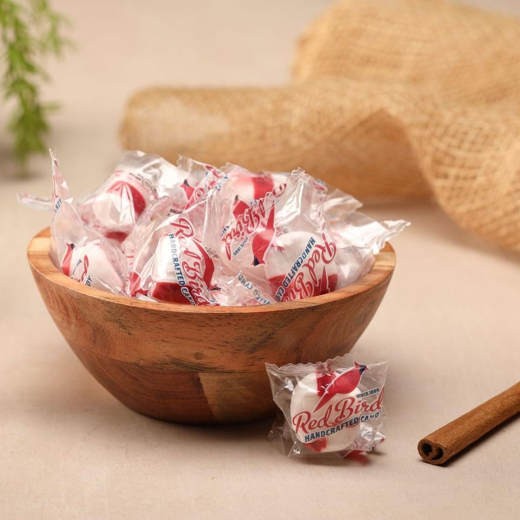 Red Bird Cinnamon Candy makes a festive party favor.