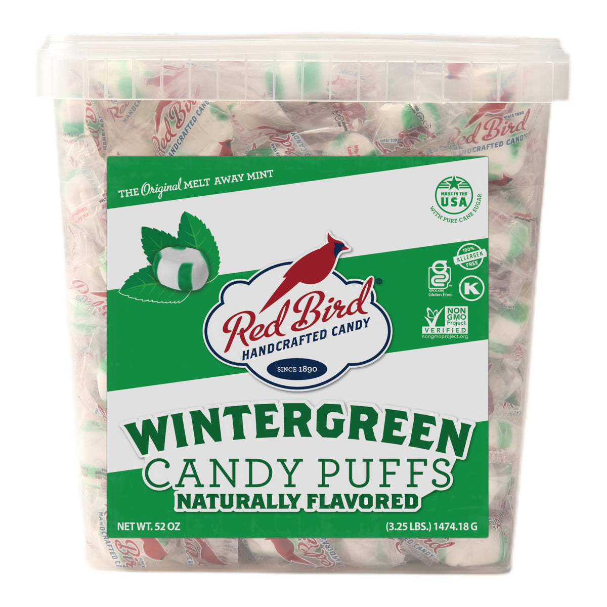 Red Bird Wintergreen Mints, individually wrapped for easy sharing.