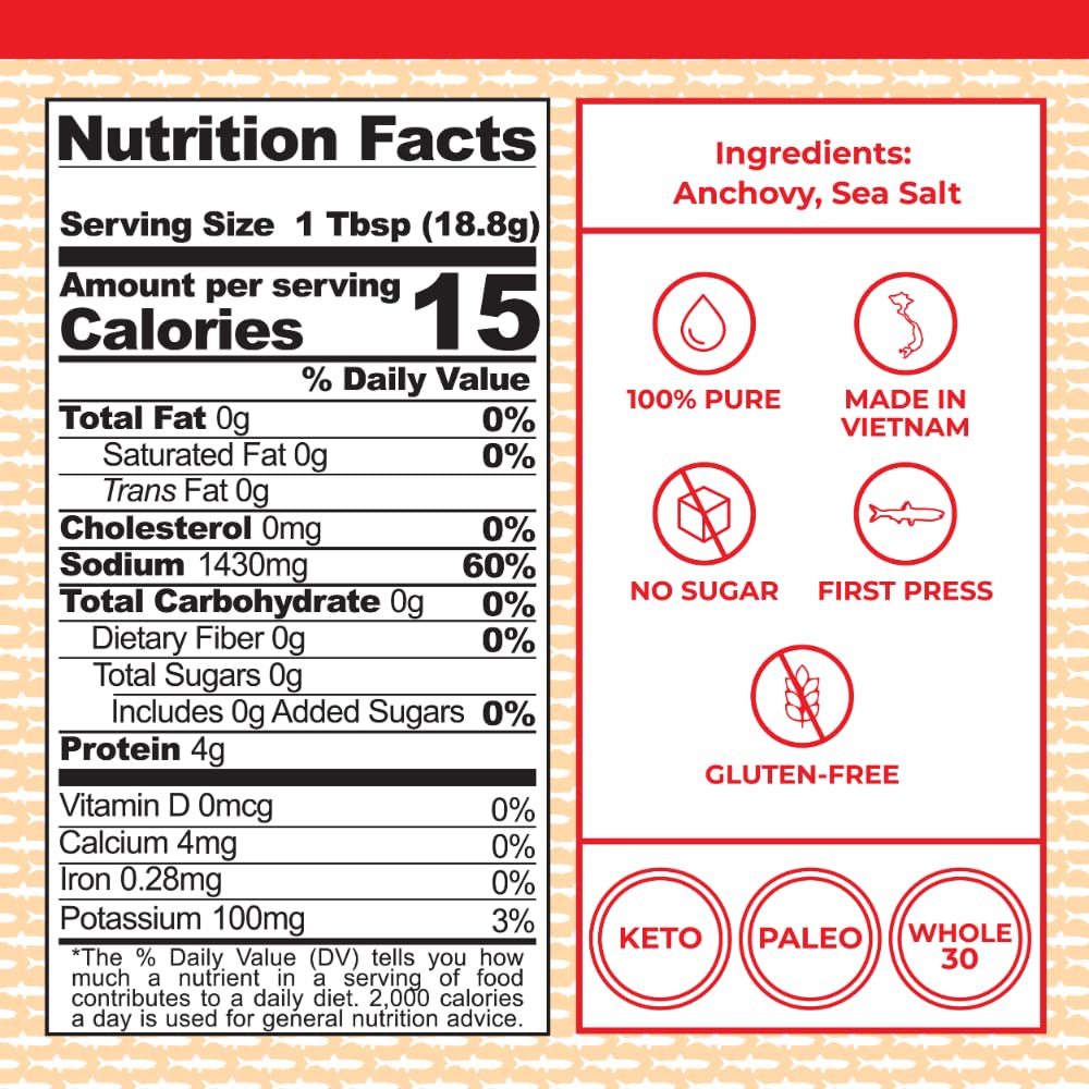 Red Boat anchovies close-up, showcasing pure ingredients for authentic Southeast Asian flavor.