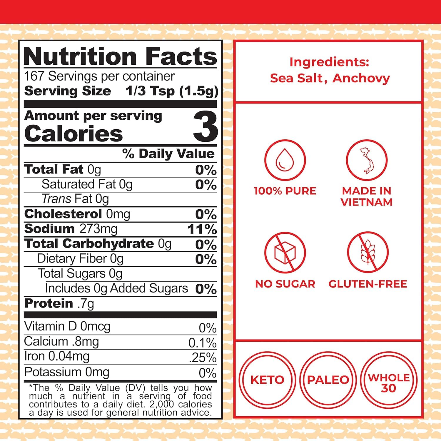 Red Boat Umami Salt label closeup highlighting natural handcrafted seasoning