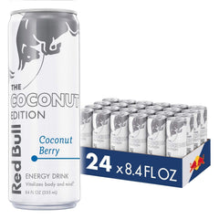 Red Bull Coconut Berry 8.4 oz can for sustained energy during workouts or study sessions