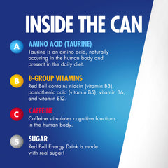 Red Bull Coconut Edition ingredients panel highlights caffeine and B vitamins.