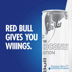 Red Bull Coconut Edition pour over glass captures tropical aroma in motion.
