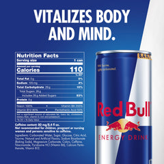 Red Bull energy can pouring, suggesting quick energy lift during workouts.