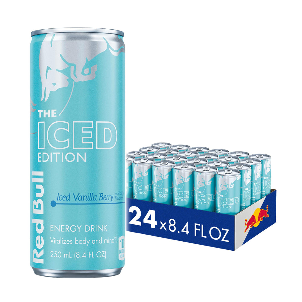 Red Bull Iced Vanilla Berry can front for on-the-go energy