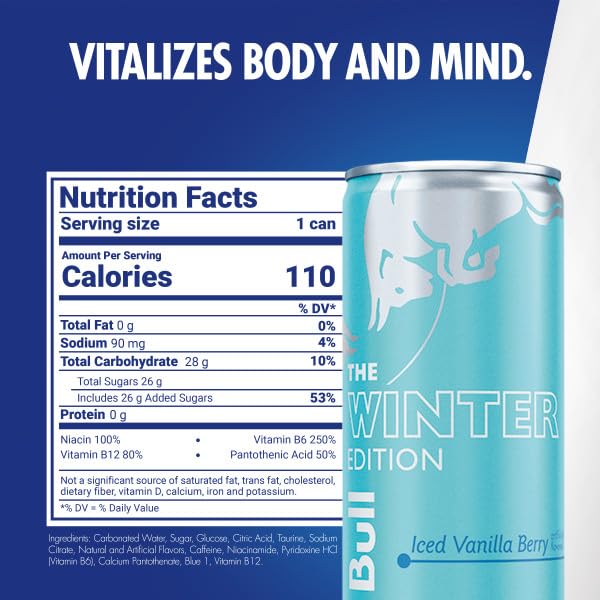 Red Bull Iced Vanilla Berry 24-pack highlight for convenience