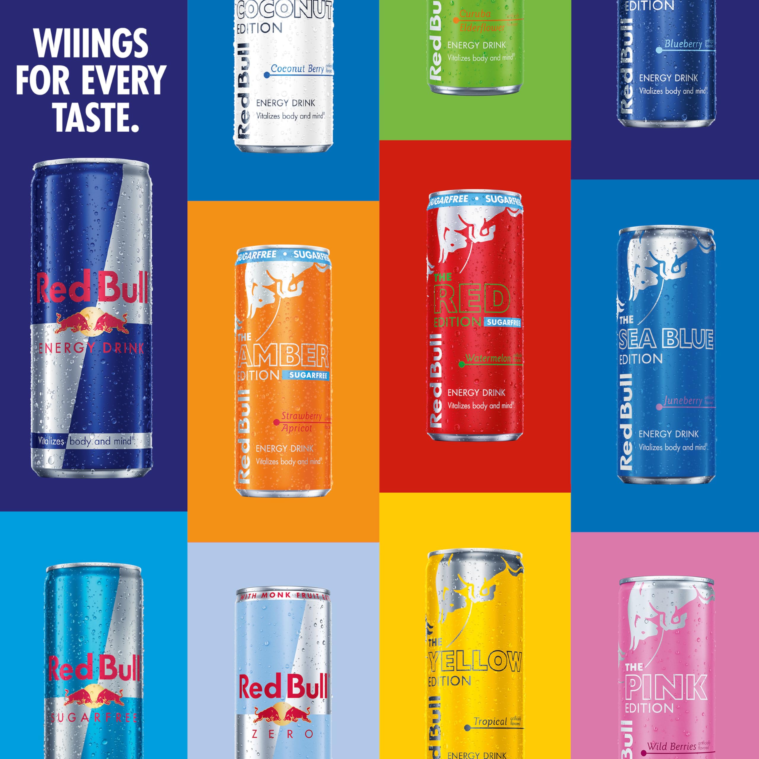 Red Bull Peach Edition Sugarfree on ice signals instant refreshment.
