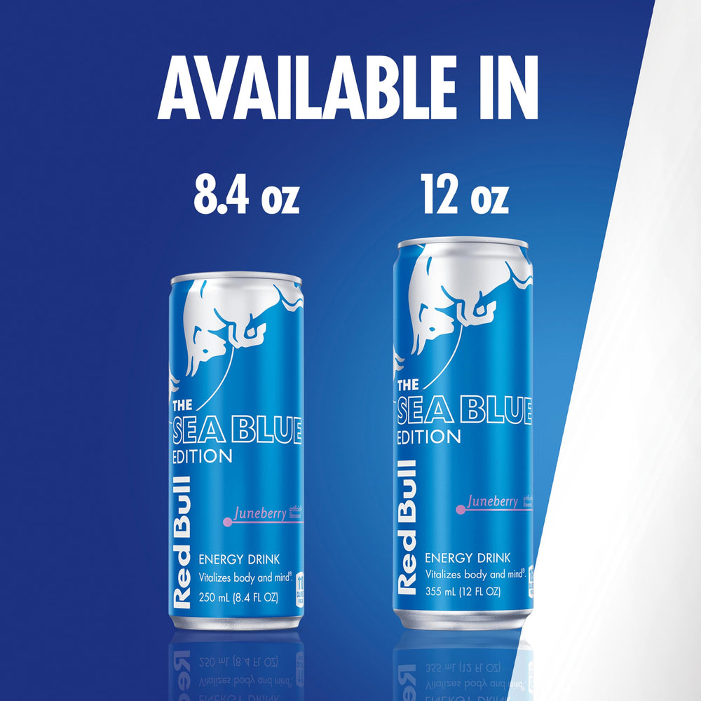 Bold design of Red Bull Sea Blue Edition can communicates premium ingredients