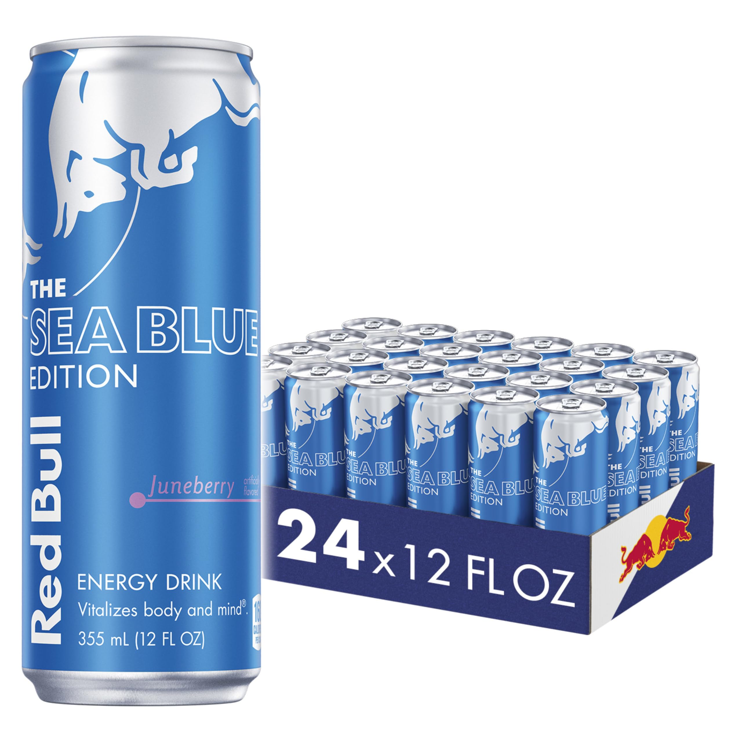 Red Bull Sea Blue Edition Juneberry can may support alertness during workouts