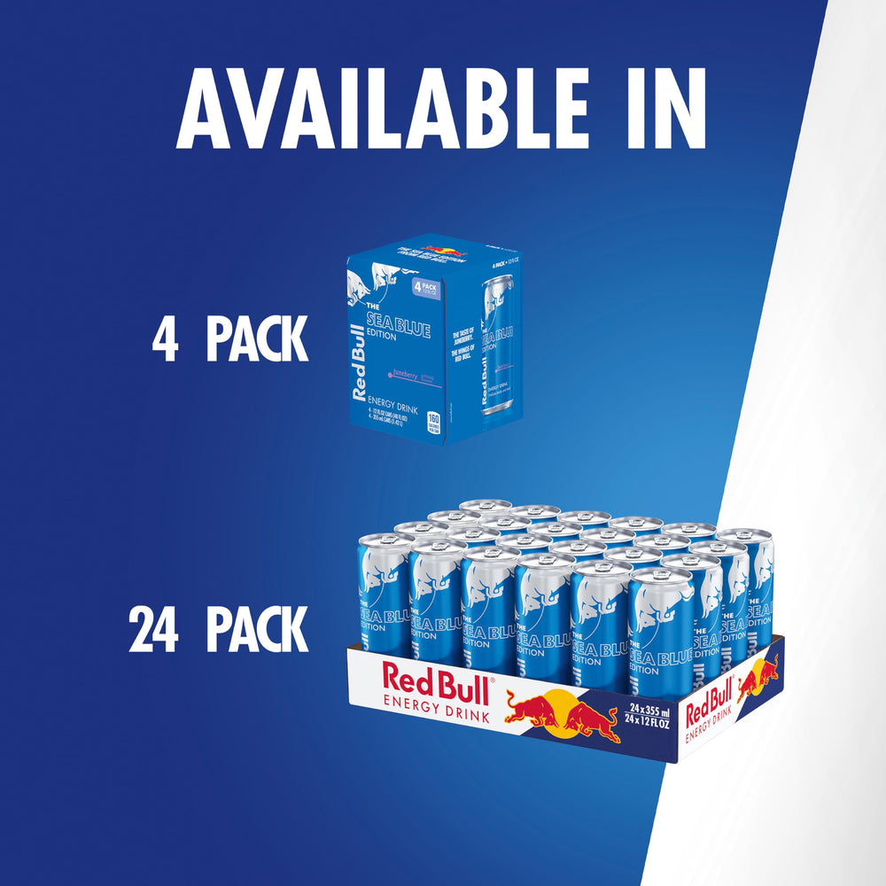 Red Bull Sea Blue Edition Juneberry can appeals to athletes, gamers, and travelers