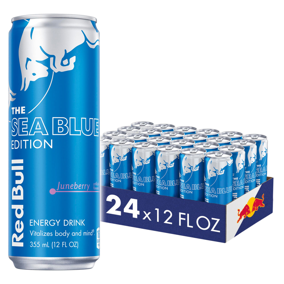 Red Bull Sea Blue Edition Juneberry can may support alertness during workouts