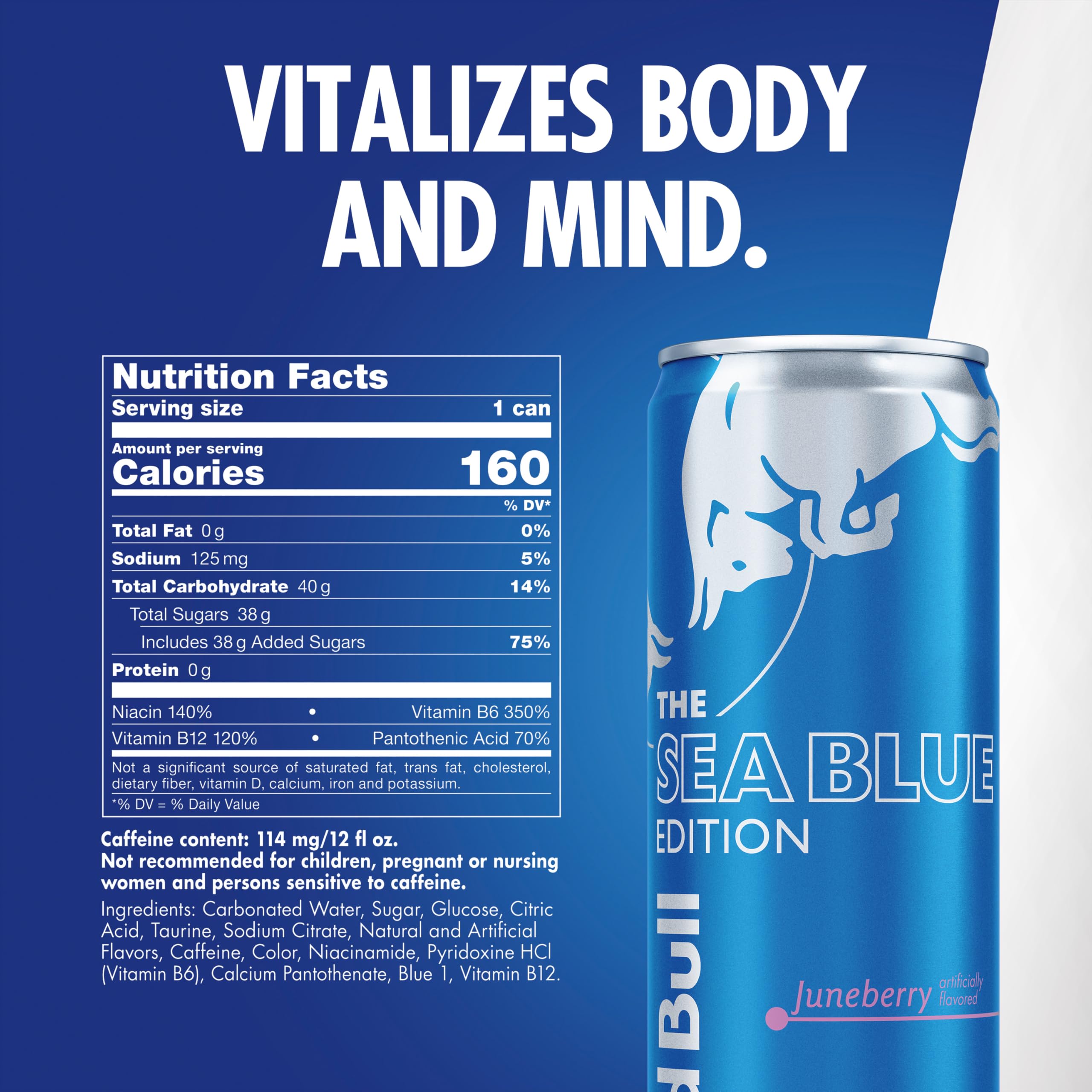 Red Bull Sea Blue Edition Juneberry can may suit studying and gaming sessions