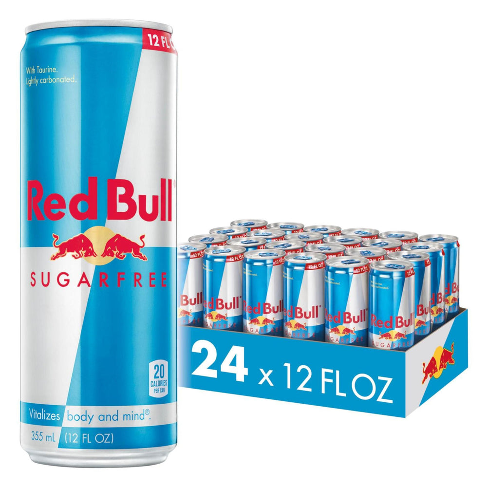 Red Bull Sugar Free can on a clean surface ready to drink