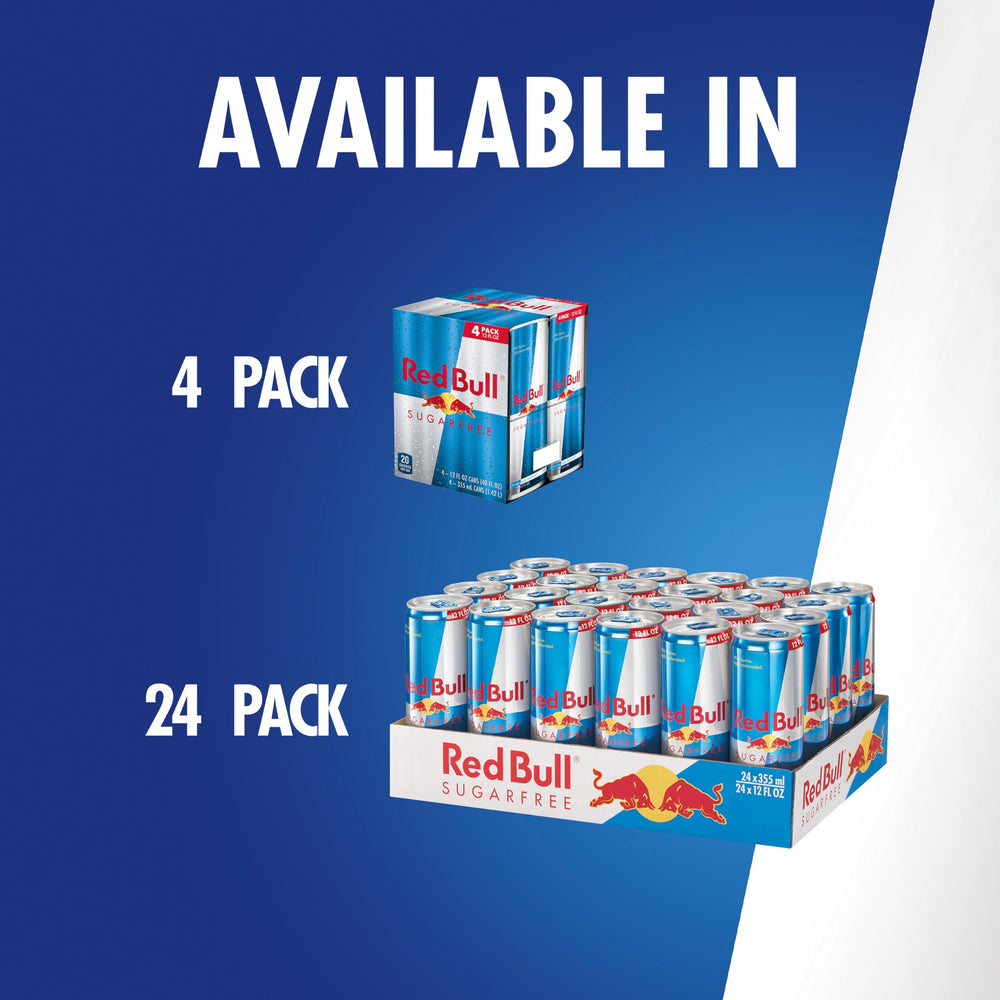 Red Bull Sugarfree aluminum can ready for recycling