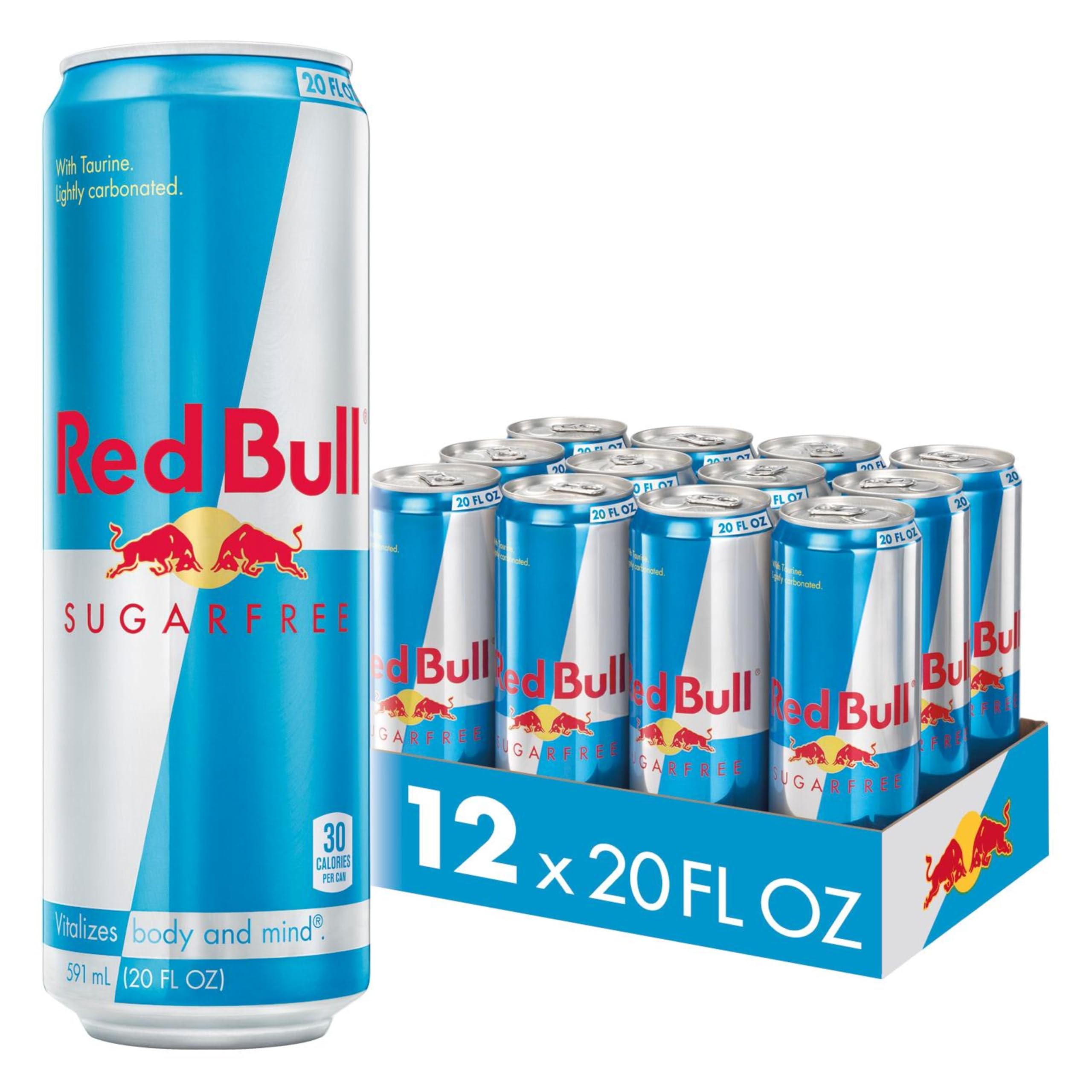 Red Bull SugarFree can front view for a sugar-free energy boost